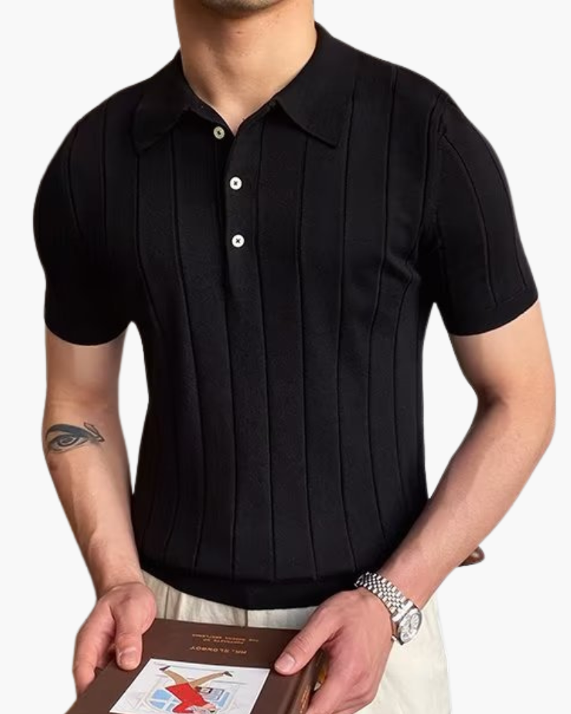 Cannes gerippt Cotton Polo