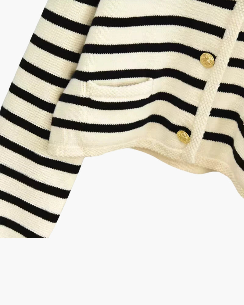 Premium gestreift Wool Weste
