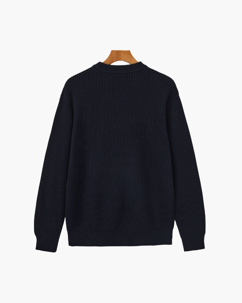 Rib Knit Rundhals