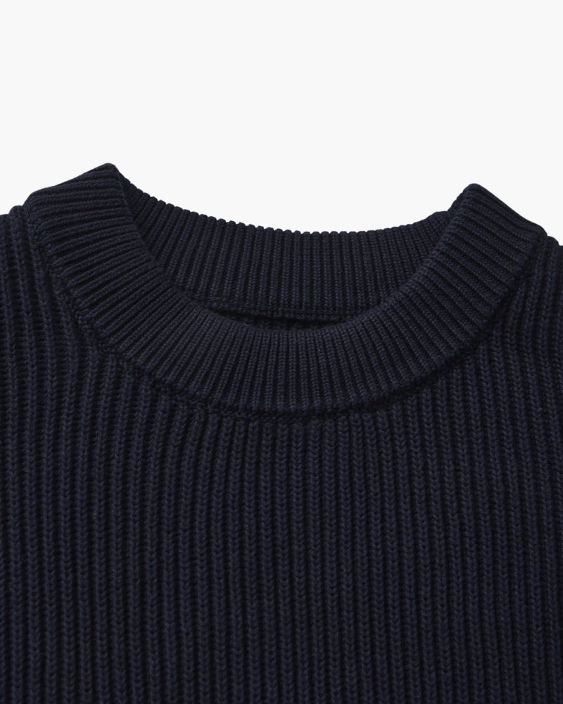 Rib Knit Rundhals