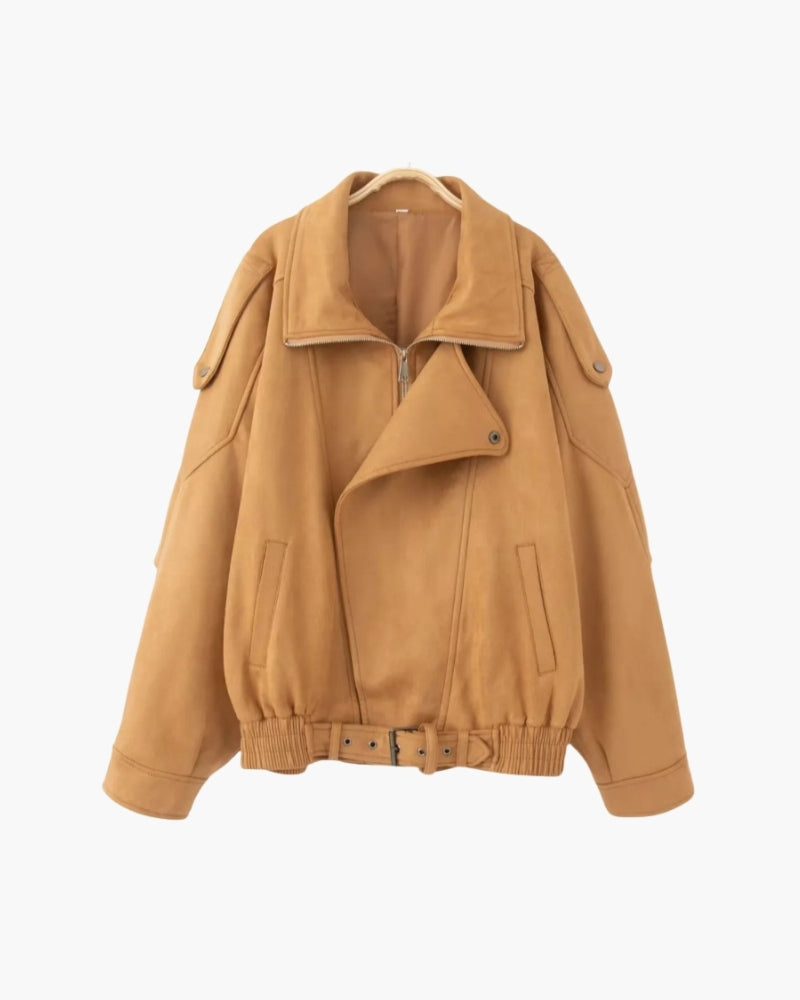 Vintage Suede drapiert Jacke