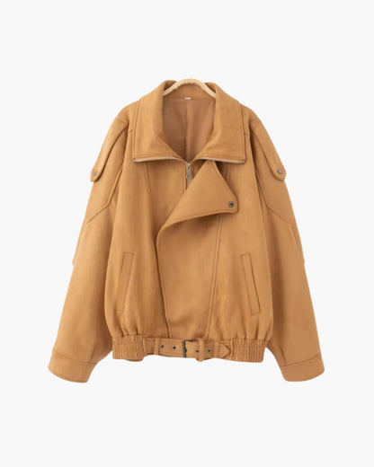 Vintage Suede drapiert Jacke