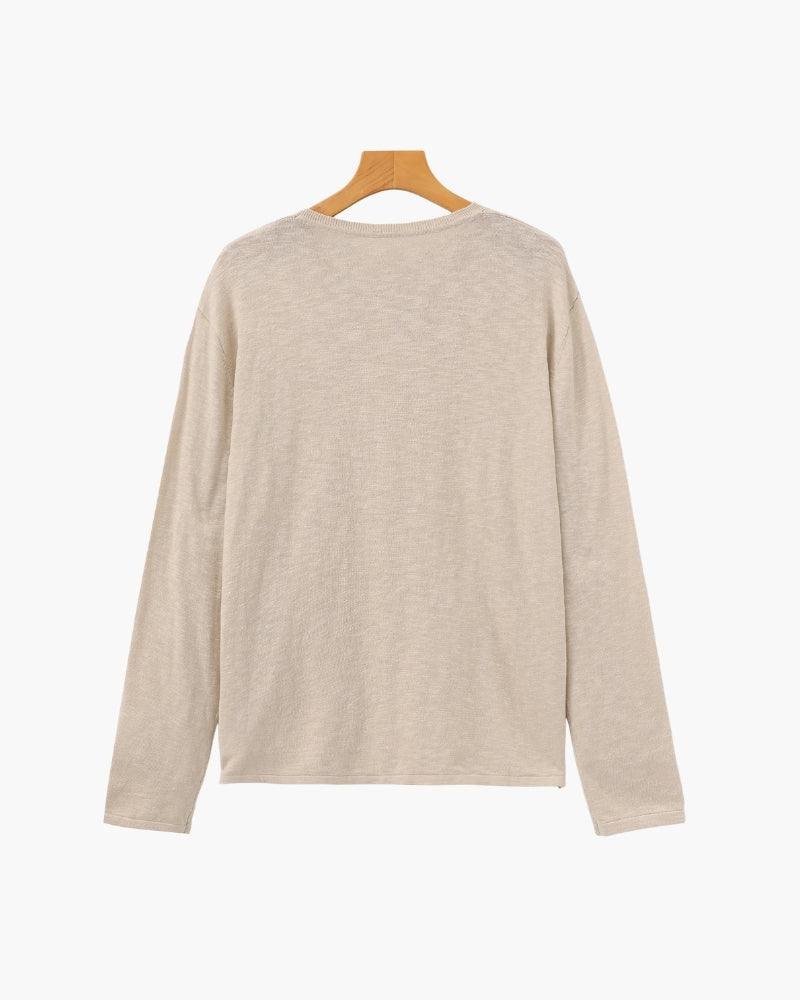 Linen Cotton Essential Rundhals