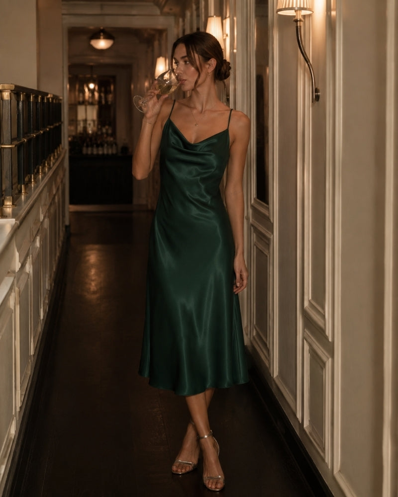 Old Money Seiden-Slipkleid