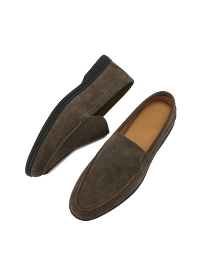 Premium Suede Loafers - Schwarz Soles