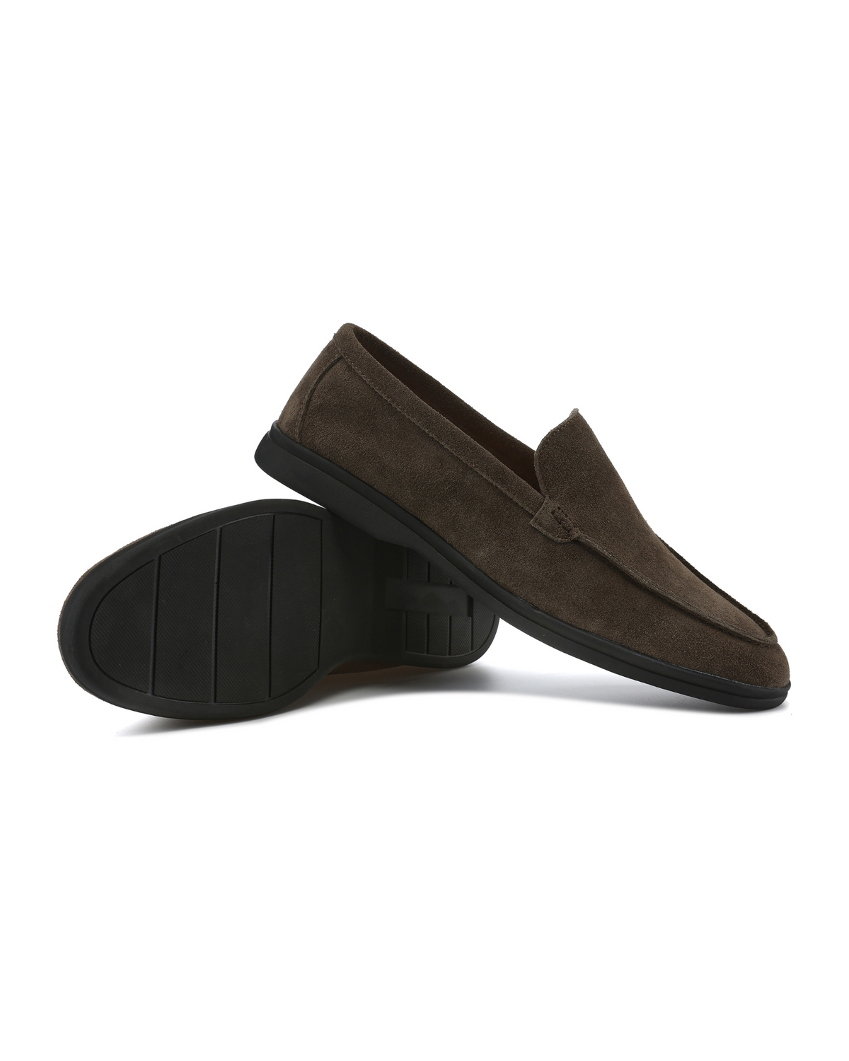 Premium Suede Loafers - Schwarz Soles
