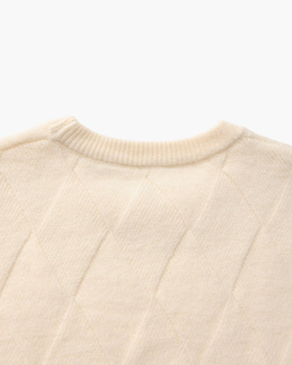 Diamond Knit Rundhals Pullover