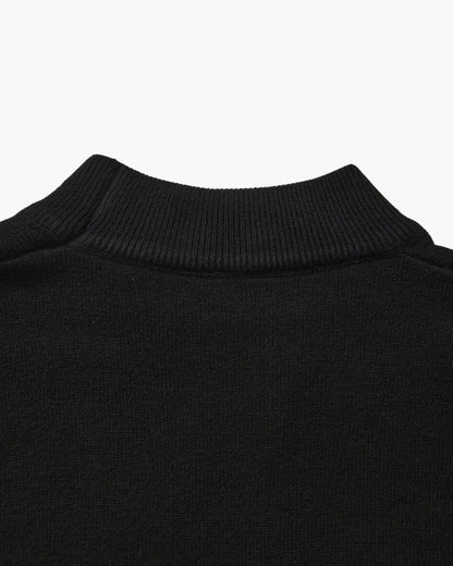 Gerippter Essential Stehkragen-Pullover