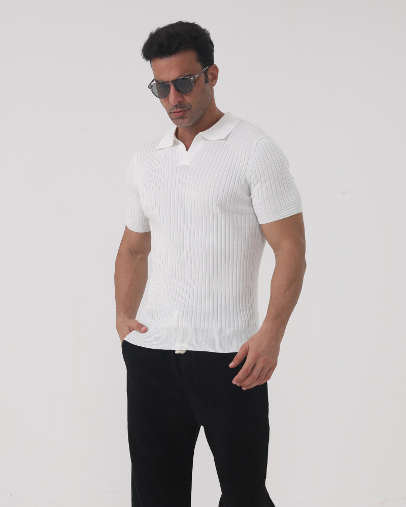 Florence - gerippt Cotton Polo