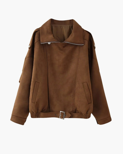 Vintage Suede drapiert Jacke