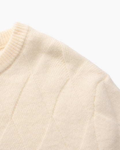 Diamond Knit Rundhals Pullover