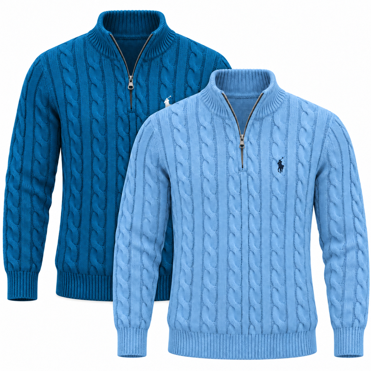 Jacquard-Pullover mit Stehkragen