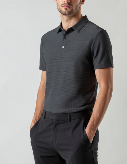 Prestigio Seiden-Poloshirt (knitterarm)